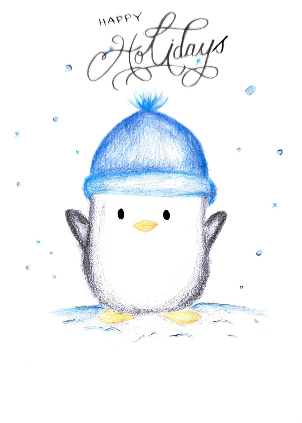 "Joyful Dancing Penguins"  by Christian, age 9