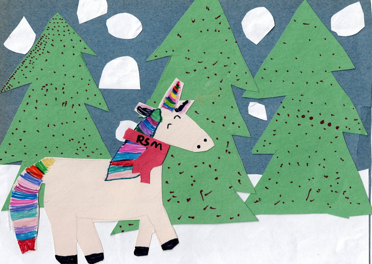 "Winter Cardinal"  by Michael, age 2