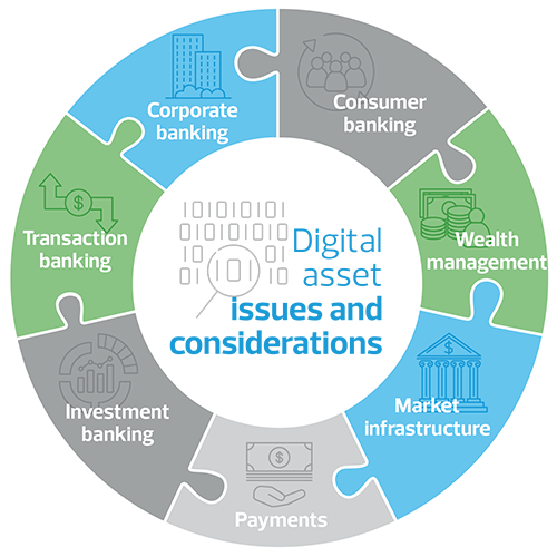 Digital asset issues and considerations infographic