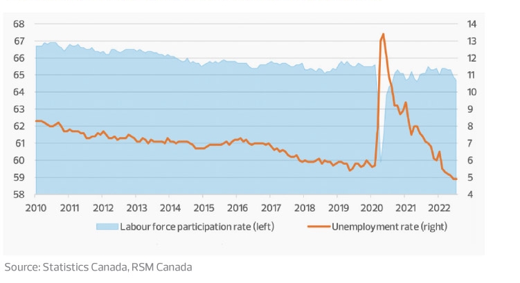 Labour force participation and unemployment rates