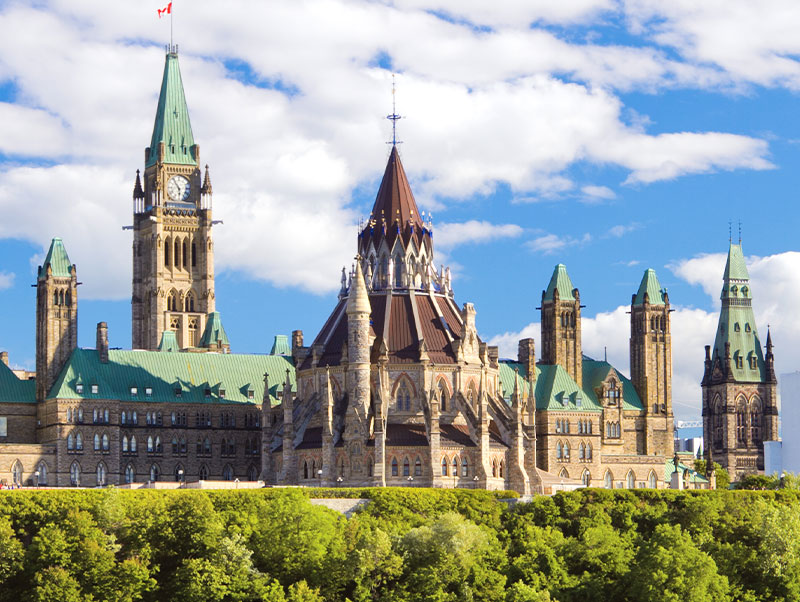 The Canadian Parliament buildings
