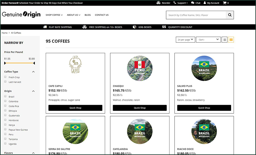 Genuine Origin Coffee Project Homepage Image